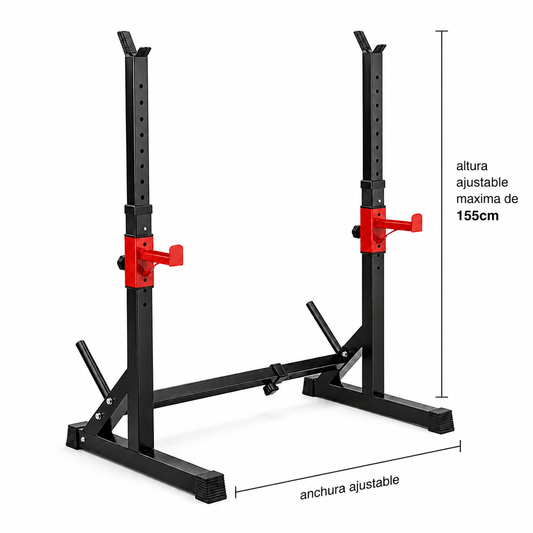 Kit Gimnasio Completo en Casa | Banco, Rack, Barra y Discos