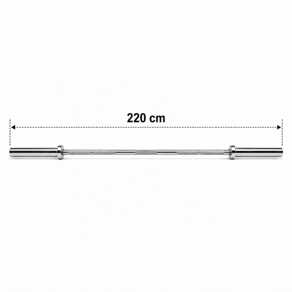 Barra olímpica LevelFit compatible discos 50mm soporta 300kg