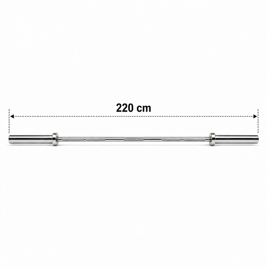 Barra olímpica LevelFit compatible discos 50mm soporta 300kg