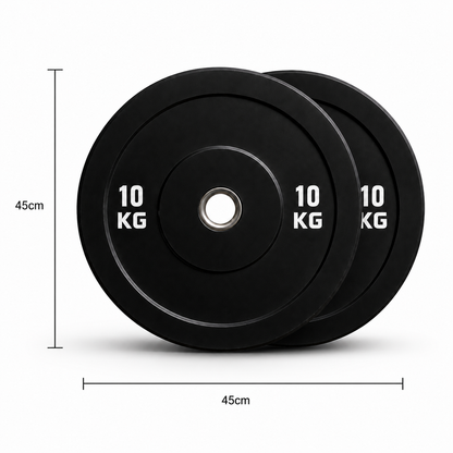 Set Olímpico Barra 2.2m + Discos Bumper 30kg | Kit Pesas 50mm