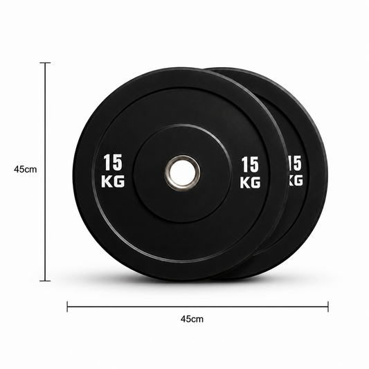 Discos Bumper Olímpicos 15kg (Par) | Musculación y Entrenamiento Avanzado