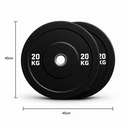 Discos Bumper Olímpicos 20kg (Par) | CrossFit y Levantamiento de Alto Rendimiento